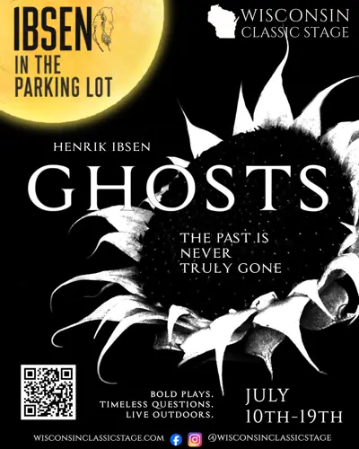 Poster for Henrik Ibsen's Ghosts at Wisconsin Classic Stage, 2026